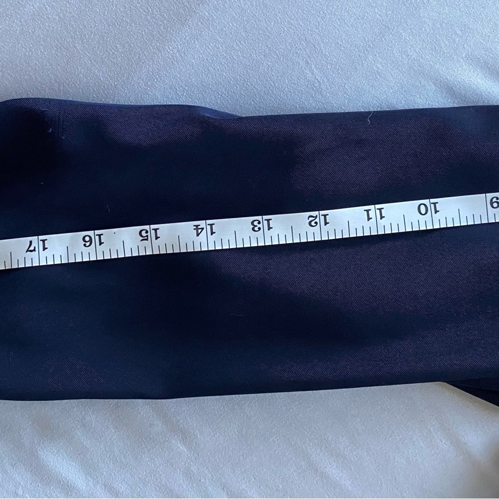 Vintage Linea Navy Blue Belted Women's Trench Coat Classic Chic - Picture 15 of 16